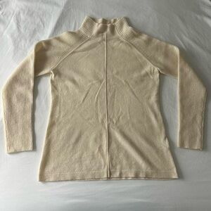 Griffen 100% Cashmere Cream Mock Neck Sweater M